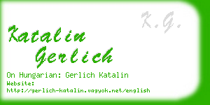 katalin gerlich business card
